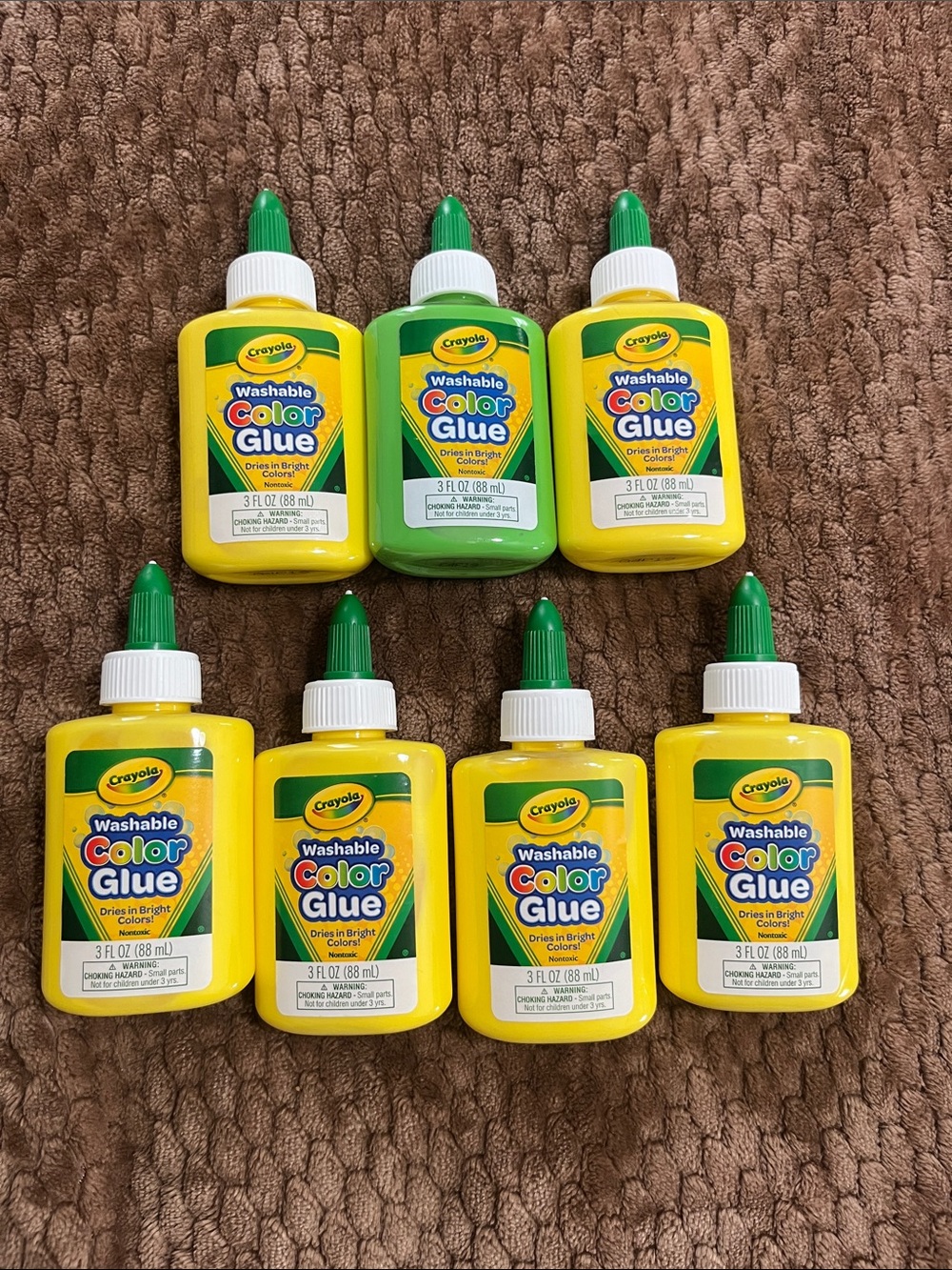 Crayola Washable Color Glue Bottles in Bright Yellow & Green